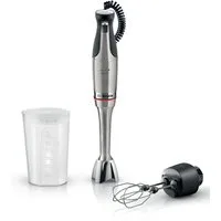 BOSCH Stabmixer ErgoMaster Serie 8, MSM8M914, Doppelschneebesen, Spiralkabel, Becher, 1500 W, 6 Klingen Edelstahl, Keramikkupplung, luftgekühlter Motor