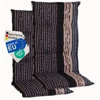 NYVI Hochlehnerauflage Hochlehner Auflagen 2er Set Barcelona - Gartenstuhlauflagen 118x50cm, (2 St), Stuhlauflage, Sitzauflage mit Halteband, UV-fest