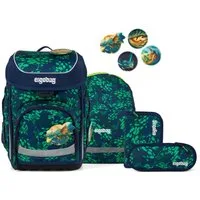 ergobag Schulranzen Schulranzen-Set CUBO DrachenbezwingBär 5-teilig (5-teilig), ergonomisch, höhenverstellbar, Your-Size-System, ab 1. Klasse
