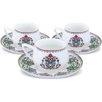 Karaca Kaffeeservice Karaca Nakkash Espressotassen-Set 12-teilig für 6 Personen