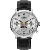 ZEPPELIN Multifunktionsuhr LZ 129 Hindenburg Moonphase 7036-1, Armbanduhr, Quarzuhr, Herrenuhr, Datum, Mondphase, Made in Germany