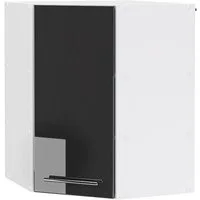 Vicco Eckhängeschrank Fame-Line, Anthrazit Hochglanz/Weiß, 57 cm (1-St)