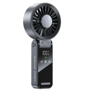 Tevorex Mini USB Fan with Digital Display 100-Speed Portable Folding Cooling Fan High Speed Strong Wind Handheld Small F