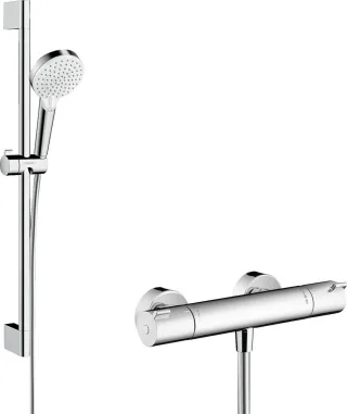 Hansgrohe Brausenkombi Crometta Vario/ Ecostat 1001 CL/Unica 650mm weiss/chrom, 27812400 27812400
