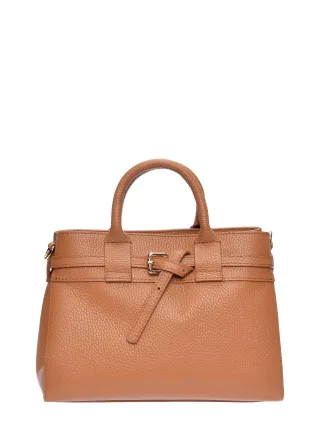 Isabella Rhea Braun Rindsledertasche
