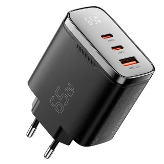 [GaN Tech] ESSAGER ES-CD56 100W 3-Port USB PD Charger with Digital Display USB-A+2USB-C PD3.2/3.0 QC2.0/3.0/4.0 SCP FCP