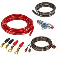 tomzz Audio 20qmm Verstärker Endstufen Amplifier Anschluss Set inkl. Sicherungshal KFZ-Adapter