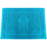 MatratzenL.A.B® Badematte 650 g/m² Blauer Schwan®, 100% Baumwolle, 50x70 cm, Badvorleger, Duschvorleger, Duschmatte Frottee