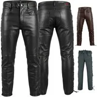 RadMasters Motorradhose GW860 Stylish Biker Lederjeans aus Büffelleder