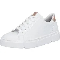 Rieker Plateausneaker mit metallicfarbenen Akzenten, Freizeitschuh, Halbschuh, Schnürschuh