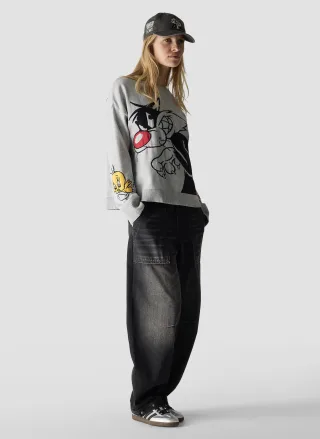 LeComte - Looney Tunes hellgrau mel - Gr. - 36