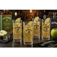 Jack Daniels Gläser-Set Tennessee Apple Gläser-Set 4x Longdrink Glas 2cl / 4cl geeicht, 4-tlg.