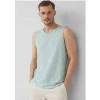 s.Oliver Muskelshirt T-Shirt Baumwoll-Tanktop mit Flammgarnstruktur