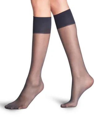 FALKE - FALKE Pure Matt 20 DEN Damen Kniestrümpfe graphite - Gr. - 38