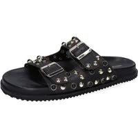 Melvin & Hamilton Eve 1 Leder-Pantoletten für Damen Pantolette Plateausohlen, Echtes Leder