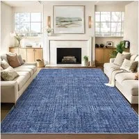 GarveeMore Veloursteppich Designteppich Maschinenwaschbarer Teppich – flachfloriger Läufer, Moderner Teppich pflegeleicht, rutschfest, schmutzabweisend