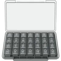 Wellgro Pillendose Große Tablettenbox für 7 Tage