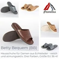 Provellus Damen Hausschuhe Merinoleder – Rutschfest & bequem – Made in Germany Hausschuh