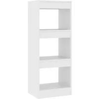 vidaXL Bücherregal Bücherregal/Raumteiler Weiß 40x30x103 cm Holzwerkstoff, 1-tlg.