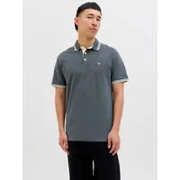 Jack & Jones Poloshirt JJEPAULOS Poloshirt mit klassischem Kragen und figurbetonter Form Logostickerei, modisch, schmal, Baumwolle, Polokragen