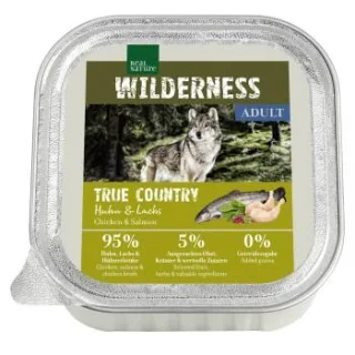 REAL NATURE WILDERNESS Nassfutter Hund, Adult, Huhn und Lachs 64x100 g