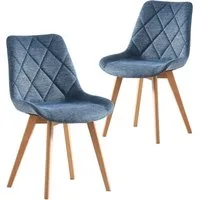 B&D home 4-Fußstuhl TANIA (2er Set, 2 St), gepolstert, Massivholz Buche, geölt