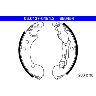 ATE Bremsbackensatz hinten Nissan Micra Note Renault Clio Modus