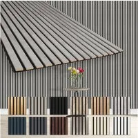 Hexim Wanddekoobjekt AP10 (Akustikpaneele 278x60cm Holz Comfort - flexible Holzpaneele Platten Lamellenwand MDF Wandpaneele Lamellenverkleidung Wandverkleidung schalldämmend 1.67m² Chicago Concrete)