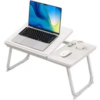 SURFOU Laptoptisch Betttisch Betttablett Stehtisch Klappbar Laptop Tisch für Bett Couch (Höhenverstellbarer Lese-/Frühstückstisch für Bett, 55,5x23,5x25 cm (HxBxT), Sofa & Boden – 0-36° Neigungswinkel, faltbar & platzsparend)