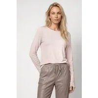 Monari Langarmshirt Shirt Basic Spitzendetail Regular fit mit Spitzenborte