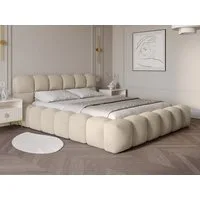 wonello Polsterbett Mira (das Original), Bett mit Bettkasten und Lattenrost – eleganter Boucle-Stoff