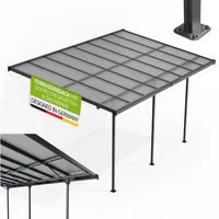 Juskys Terrassendach Borneo, BxT: 495x303 cm, 5x3 m, Regen- und Sonnenschutz, lichtdurchlässig, UV-Schutzfolie