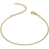 Materia Armkette Damen Gold Kugelkette 17-22cm SA-67, Sterlingsilber, vergoldet