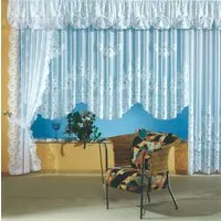 heimtexland Gardine Gardinen Store Vorhang Blumen weiß halbtransparent (1 St), Kräuselband, halbtransparent, Jacquard, Jacquard I Langstore I Bordüre gebogt I Kräuselband