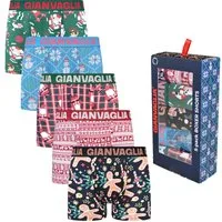 Rungassi Boxershorts Weihnachts Boxershorts Herren 5er Set Premium Stretch Baumwolle