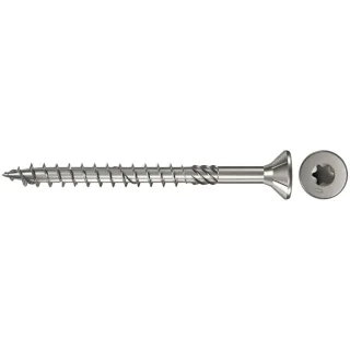 Fischer Spanplattenschraube PowerFast 4,5x50 FPF-ST A4P, Senkkopf TX, A4, Teilgewinde - 040563