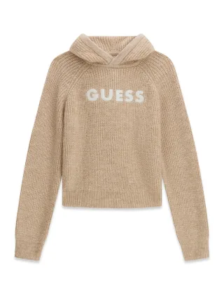 Guess Kids - LS HOODED SWEATER ECRU CREAM MELANG - Gr. - 12
