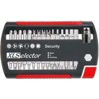Bit-Satz XLSelector Security, 31-teilig schwarz/rot, 25mm, 1/4"