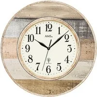 AMS Funkwanduhr F5975 (Quarzuhr,Wohnzimmer,Esszimmer,Küche,Arbeitszimmer,Büro, Flur)