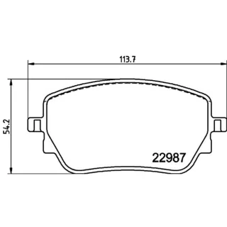 Hella Bremsbel?ge hinten Mercedes A-Klasse B-Klasse Cla Eqa Eqb Gla Glb