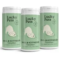 Lucky Pets Gras & Kotfresser Tabletten für Hunde - pflanzlich, magenschonend, Nahrungsergänzungsmittel für: Hunde