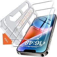 MSM Displayschutzglas 2X 6D Schutzglas für iPhone 16e Displayschutz Panzerfolie EASY INSTALL