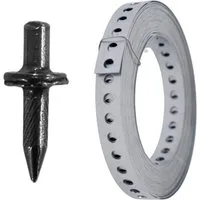 Lancelot® Montageband verzinkt 12mm x 10m (1 Rolle) & Fixpin 4,0 x 14 mm (200 Stück)