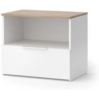 Vicco Kommode Wido, Weiß/Sonoma, 60 x 50 cm mit klappe (1 St)