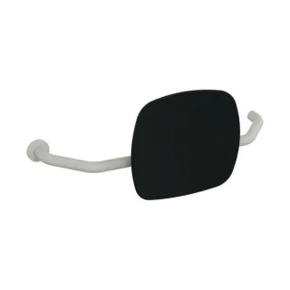 Hewi 801 Rückenstütze 801.51B9273L97 Wandabstand 230mm, rechts, matt, Lehne tiefschwarz, lichtgrau