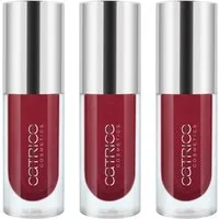 Catrice Lipgloss ETERNAL RED Cherry Bomb Lip Oil, 3-tlg., Satte Farbe, glänzendes Finish, geschmeidig mit Plumping-Effekt.