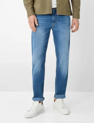 Brax Herren Five-Pocket-Hose Style CADIZ SKY BLUE USED, denim blau, Gr. 33/32