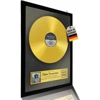 Lineo Poster Personalisierte Goldene Schallplatte mit Foto & Name