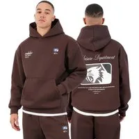 Smilodox Hoodie Striver, Kapuzenpullover Oversized mit Backprint, Kängurutasche Rippbündchen Smilodox Patch Brustprint Streetwear Gym Freizeit