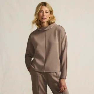 Samtweiches Sweatshirt für Damen, Damen, size: regular, Pink, Polyester/Polyester-Mischung/Baumwolle Modal, by Lands' End
